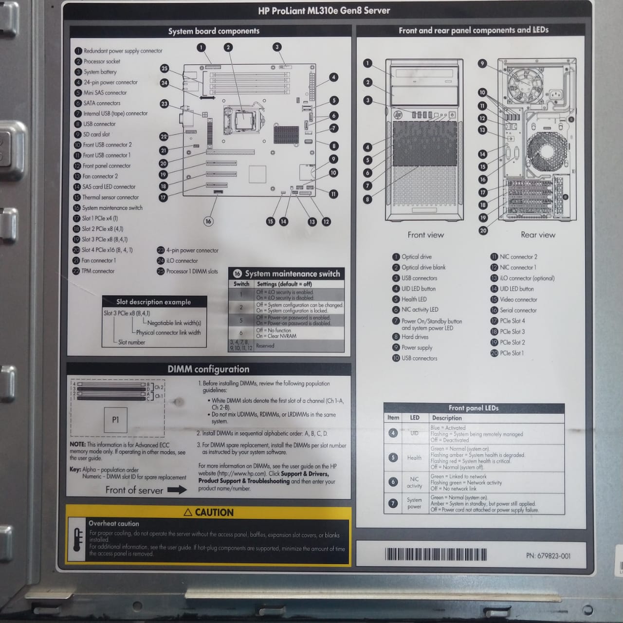 HP PROLIANT ML310E GEN8 /ML310E GEN8